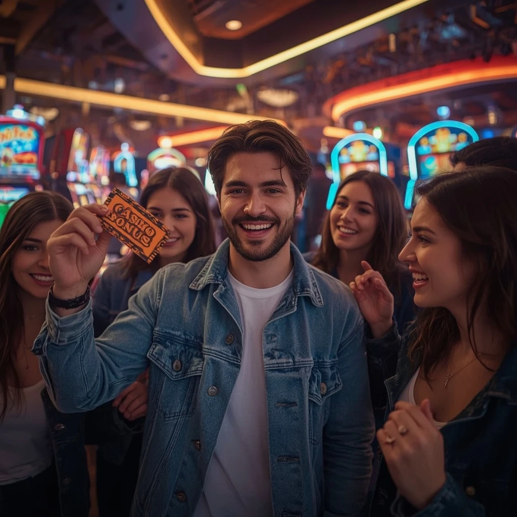 una persona con un bonus del casinò GAMA CASINO